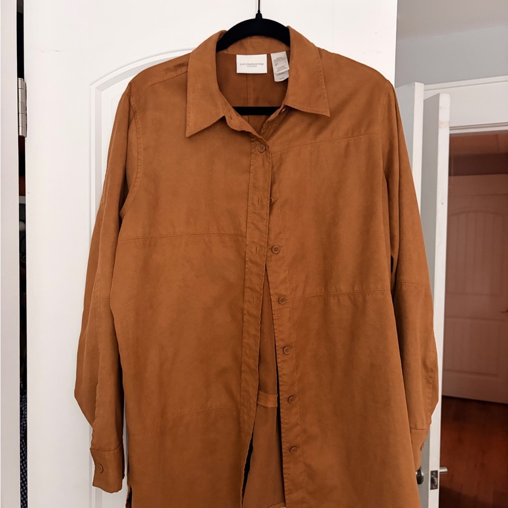 Liz Claiborne Rust Brown Button-Front Shirt